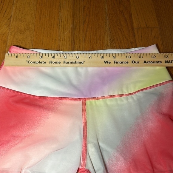 Victorias Secret Sport Knockout Tight Sheer Shorts Striped Colorful Pink Red S - Picture 12 of 13